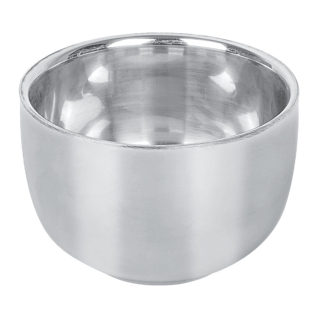 Linkidea Stainless Steel Heat Insulation Shaving Soap Cup, Durability Small Capacity Shaving Mug, Wet Razor Shave Cream Bowl for Men (Silver)