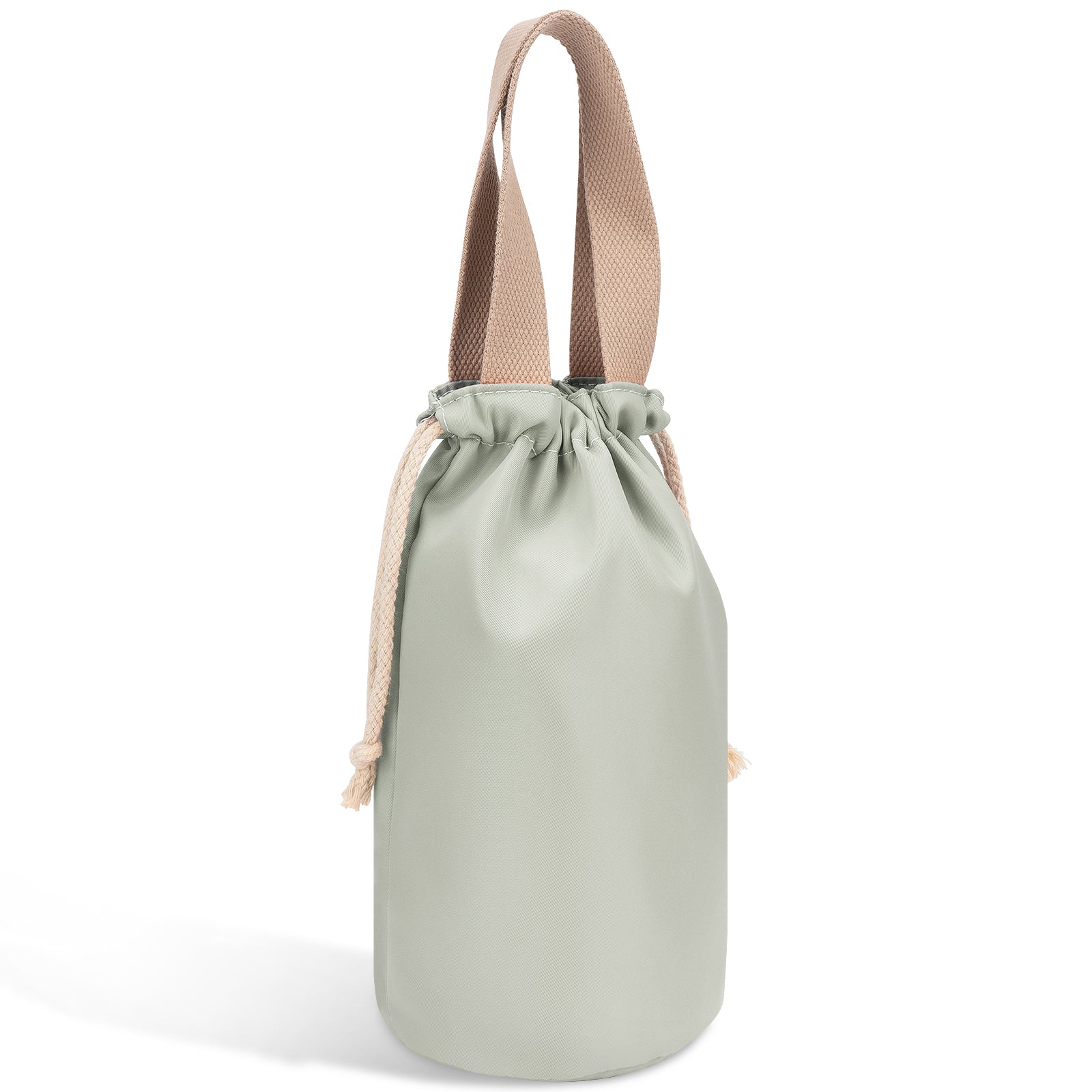 Linkidea Insulated Food Jar Storage Bag, Portable Drawstring Wrap with Hand Strap, Lunch Box Carrier for Food Can, Compatible with Thermos 24 oz & Simple Modern 16 oz & Stanley 18 oz (Green)