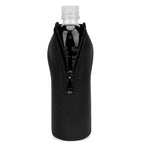 Linkidea Disposable Water Bottle Sleeve Compatible with Smartwater 16.9/20Fl Oz, Evian 16.9Fl Oz, Insulated Neoprene Plastic Bottled Water Cover with Lockable Zipper (1 Pack/Black)