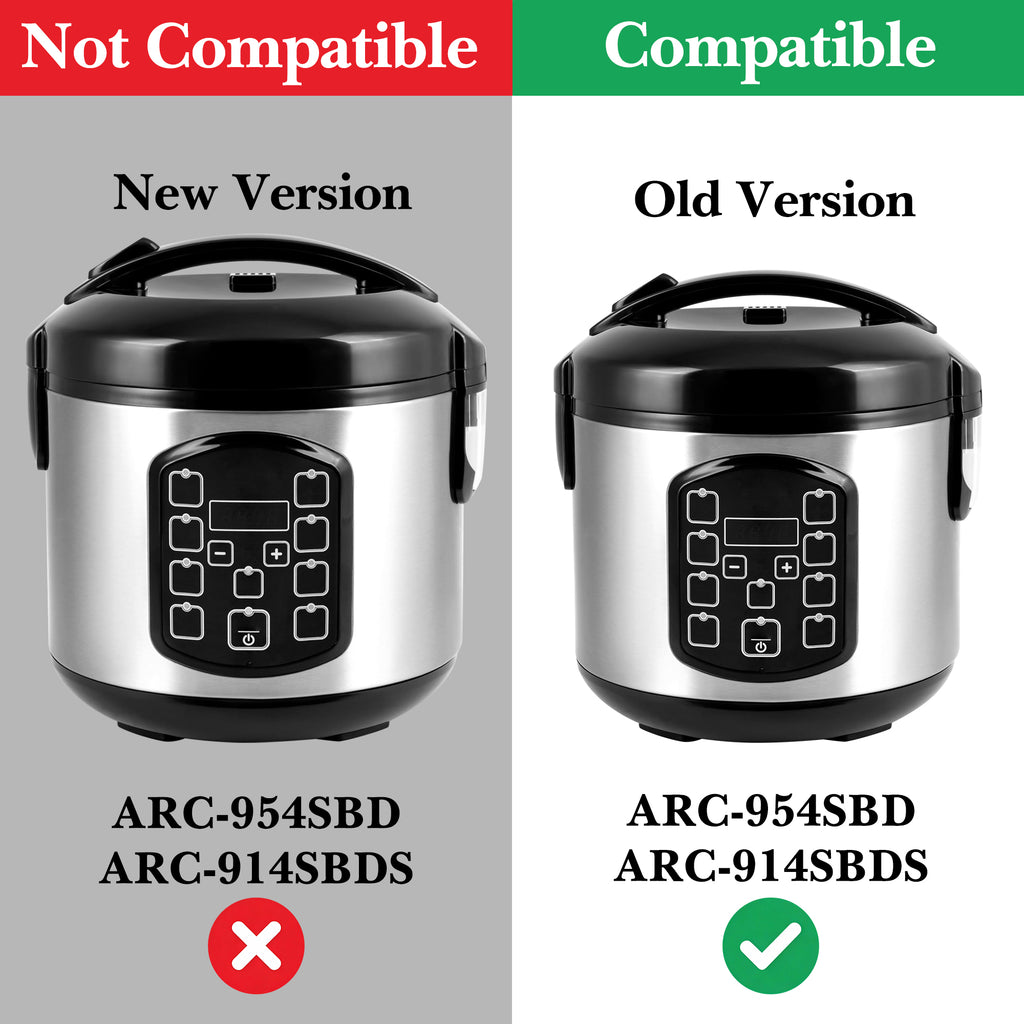 Linkidea Rice Cooker Stainless Steel Inner Pot Compatible with Aroma ARC-954SBD, ARC-914SBDS, Dishwasher Safe, No Coating Replacement Bowl (Old Version)