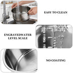 Linkidea Rice Cooker Stainless Steel Inner Pot Compatible with Tiger JBV-A18U, Dishwasher Safe, No Coating Replacement Bowl