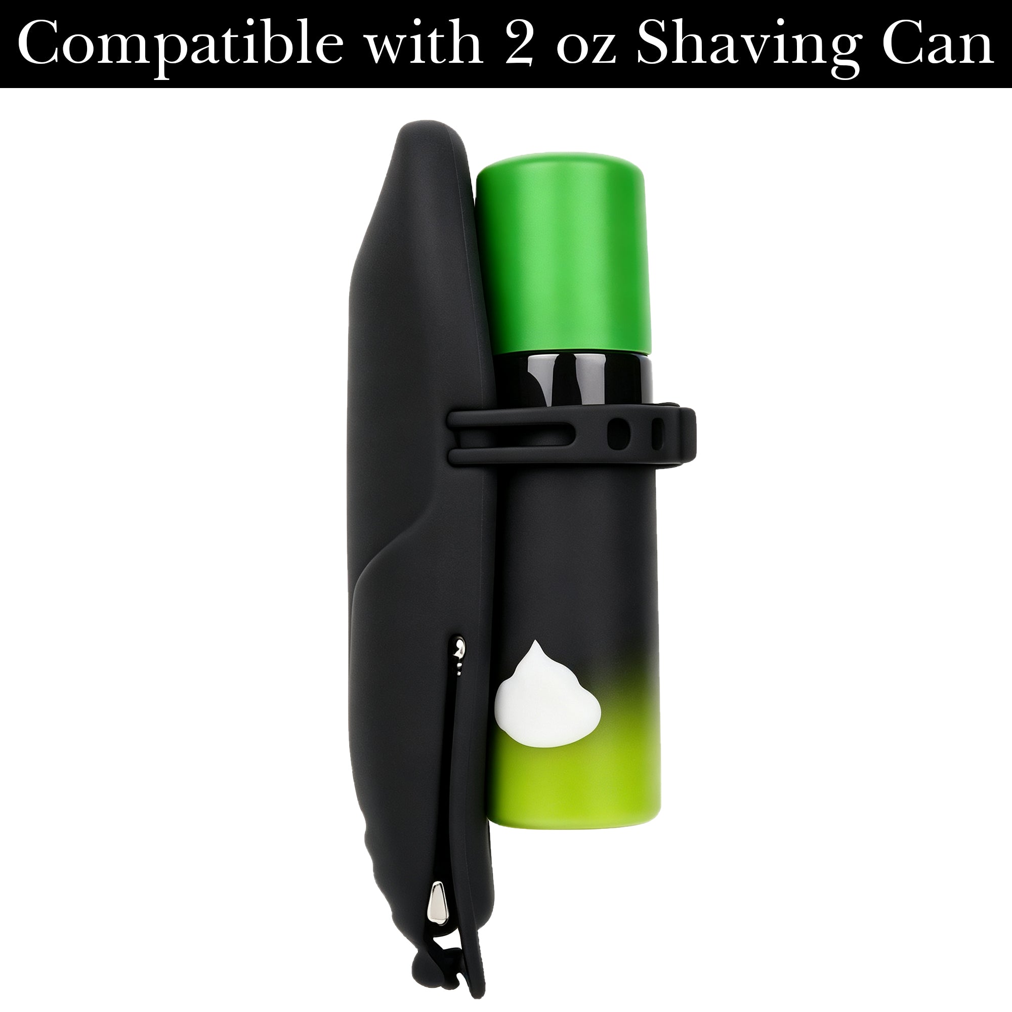 Linkidea Silicone Razor Cover with Fixed Strap, Razor Storage for Travel, Compatible with 2 oz Shaving Gel, Gillette Fusion 5 Power, GilletteLabs with Exfoliating Bar (Black)