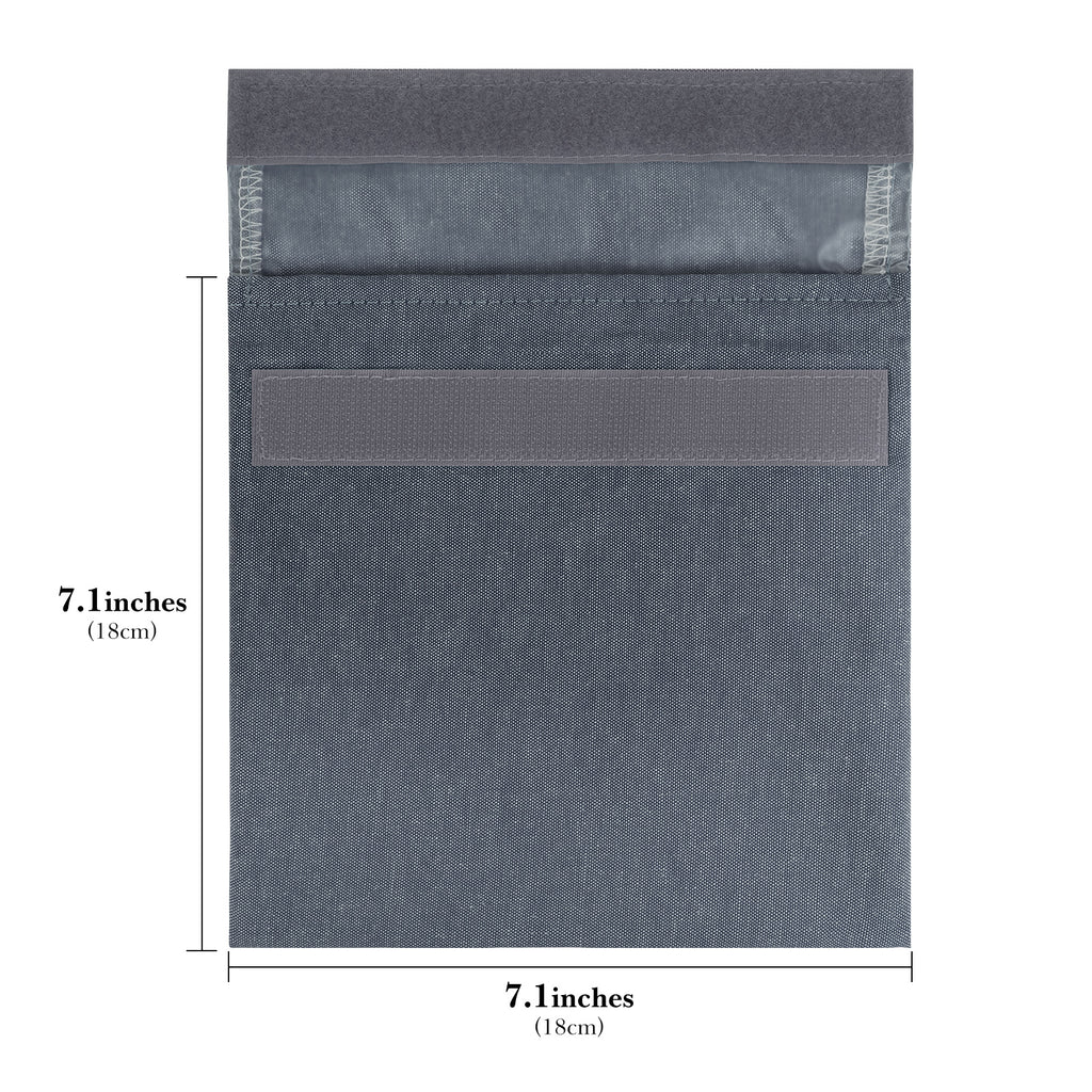 Linkidea 2 Pcs Reusable Snack Bag, Recycled Hook and Loop Packs Pouch for Adult, Leak-Proof Pack It Snack Bag Fits Snacks, Sandwich (Grey)