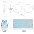 Extra Large Sunglasses Case, Oversized Eyewear Soft Bag Storage Organizer Compatible with DIOR Diorbay S1U Prada PR 59WS PR 63XS RB4401D RBS0101S RB8097 RB8089 RB4098 (XXL, Blue)