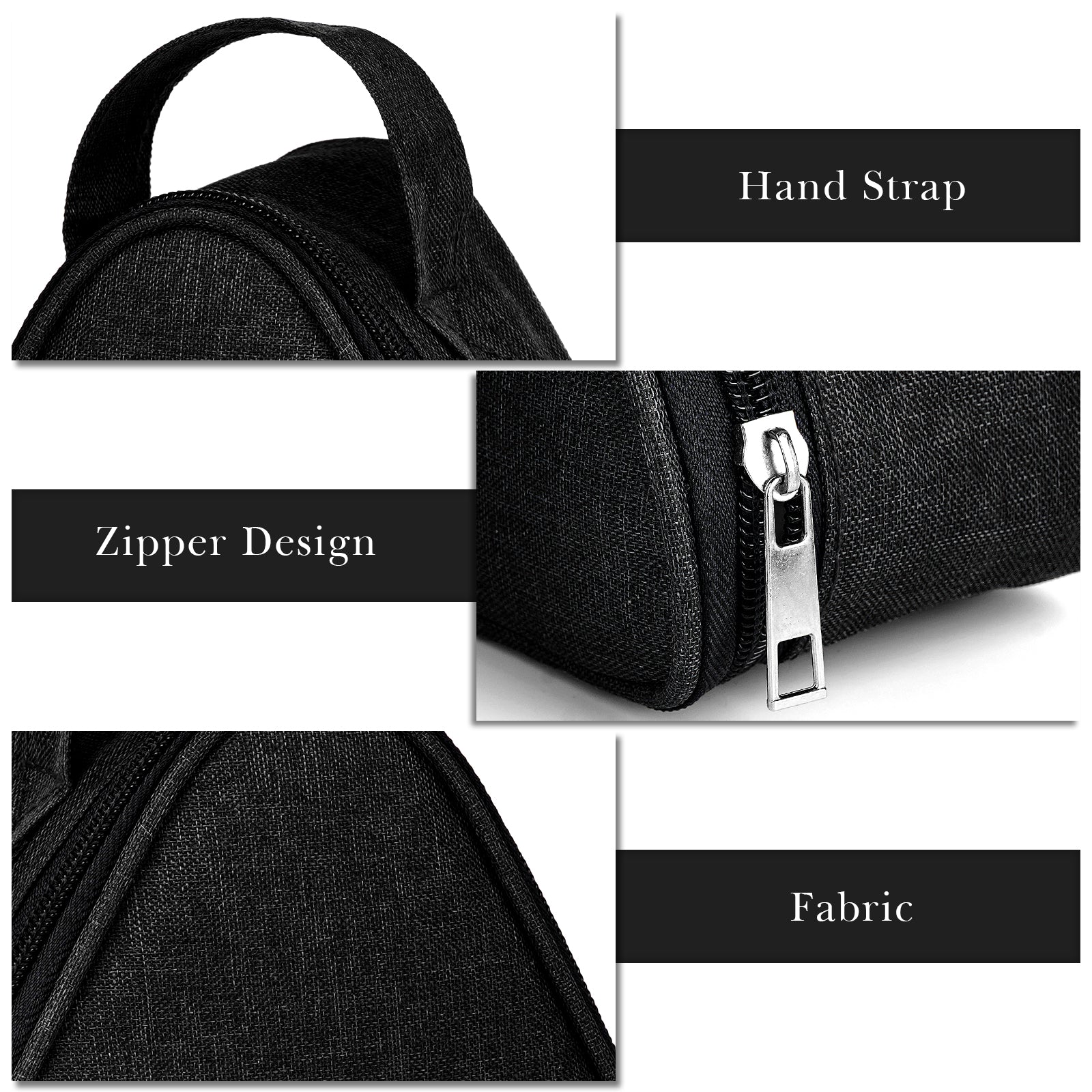 Linkidea Large Capacity Snack Bags, Thermal Insulated Cooler Tote Bag for Fruit, Leak-proof Portable Food Storage Accessories Fits Picnic, Camping (Black)