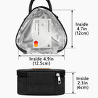 Linkidea Mini Reusable Snack Bags, Leakproof Insulated Snacks Storage Bag for Fruit, Compact Outdoors Lunch Box (Black)