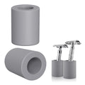 Linkidea 2 Pack Safety Razor Stand, Opening Dia 0.8" (2.2cm) Diatomite Men's Shaving Razor Holder for Bathroom Countertops, Compatible with Vikings, Merkur Double Edge Safety Razor (Grey)