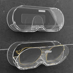 Extra Large Sunglasses Organizer Storage, Wall Mount Clear Eyewear Holder with Cover Compatible with Ray-Ban RB3548.RB4165/RBR0502/RB3647N/RB0360S/RB4420