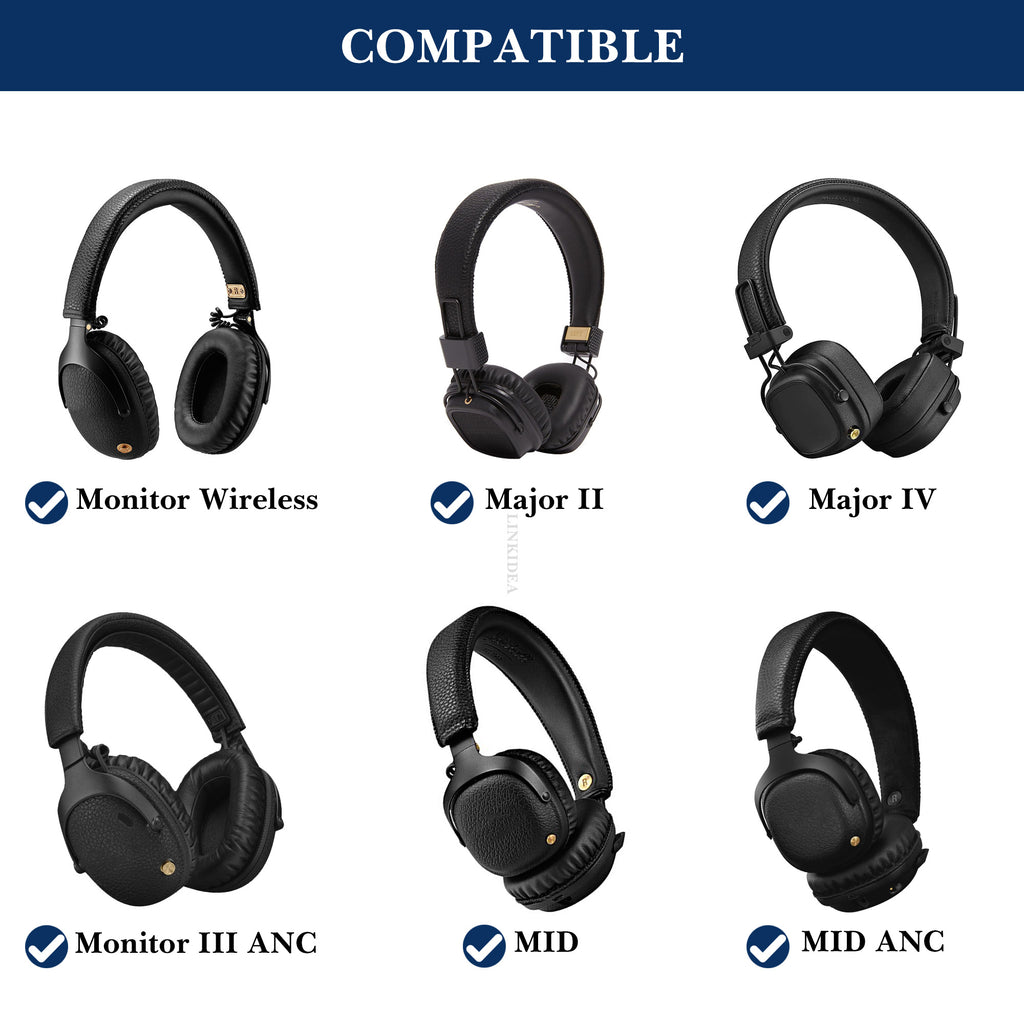 Linkidea Headphones Carrying Case Compatible with Marshall Major IV, Major III Wireless, Major II Bluetooth and More, Replacement Protective Hard Shell Travel Bag (Black)