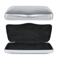 Linkidea Oversized Sunglasses Case, Large Frame Glasses Case for Sunglass, Eyeglasses Travel Bag Compatible with DIOR Missdior B1U EverDior A1U Rayban Aviator Titanium (Silver)