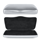 Linkidea Oversized Sunglasses Case, Large Frame Glasses Case for Sunglass, Eyeglasses Travel Bag Compatible with DIOR Missdior B1U EverDior A1U Rayban Aviator Titanium (Silver)