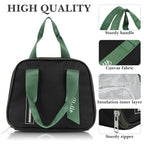 Linkidea Lunch Tote Bag, Insulated Lunch Bag with Hand Strap, Portable Lunch Bag with Zipper Fits Daily Use, Compatible with Bentgo Classic, Bentoheaven, Ello, NatraProw (Black)