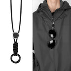 Sunglasses Holder Necklace Strap with Alloy Glasses Ring, 2 Pack Adjustable Eyewear Retainer Anti-Lost Chain Cord
