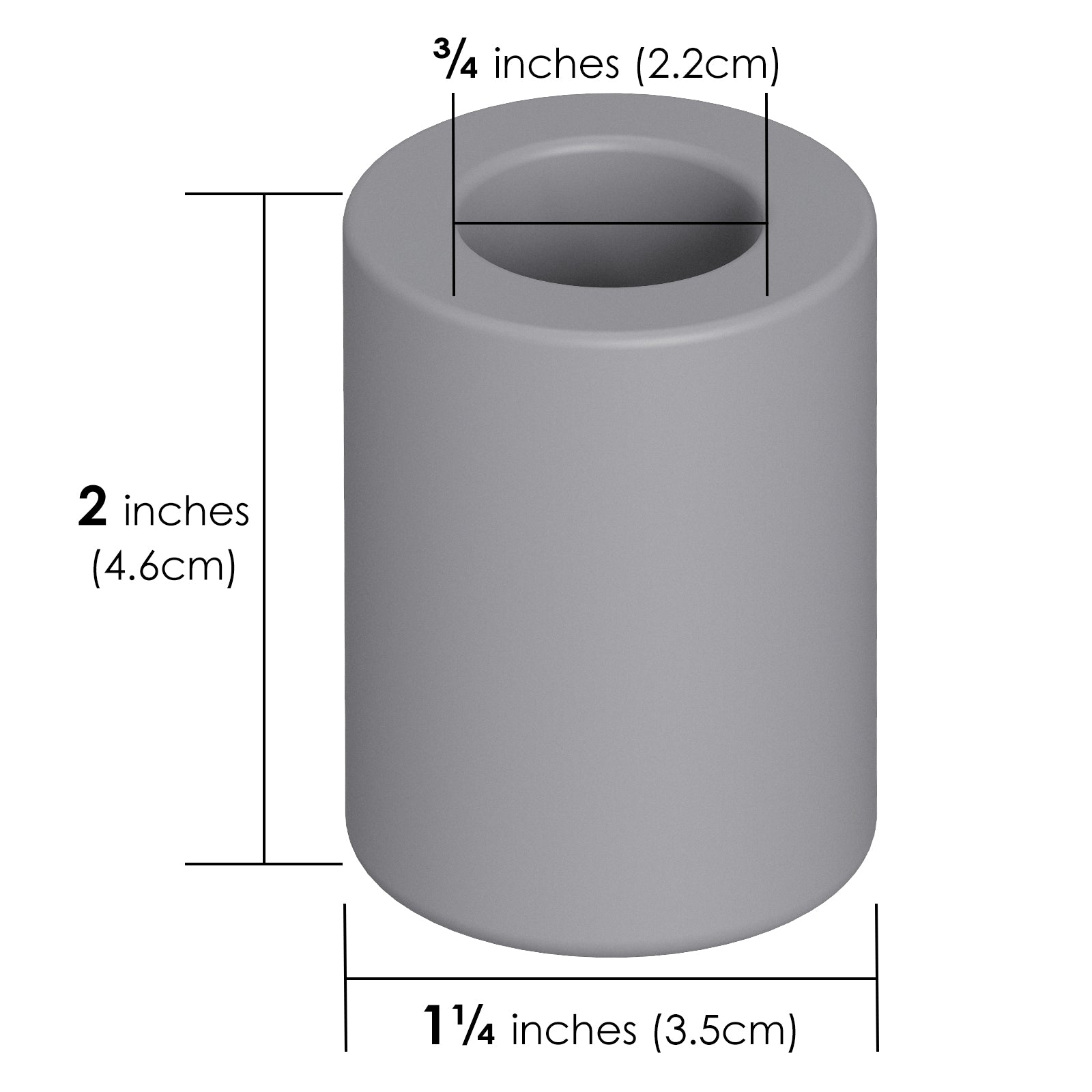 Linkidea 2 Pack Safety Razor Stand, Opening Dia 0.8" (2.2cm) Diatomite Men's Shaving Razor Holder for Bathroom Countertops, Compatible with Vikings, Merkur Double Edge Safety Razor (Grey)