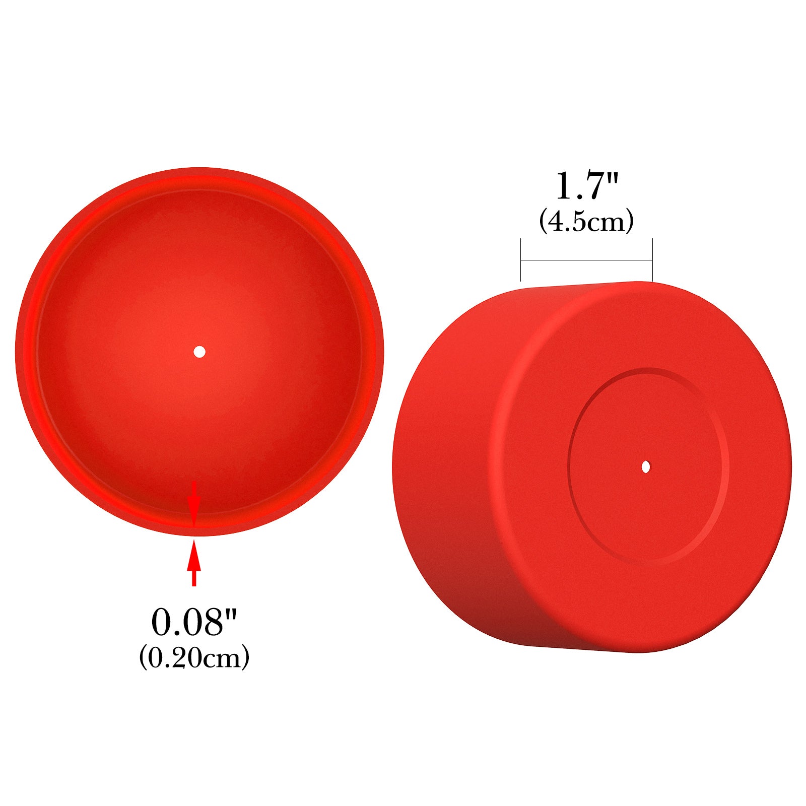 Linkidea Water Bottle Boot Compatible with YETI Rambler Travel Mug 20oz/30oz, Tumbler 20oz/30oz, Silicone Anti-Slip Water Bottle Bottom Sleeve Cover Protector (Red / 2 Pack)