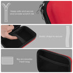 Linkidea Handheld Game Console Carrying Case, Protective Travel Retro Mini Game Storage Bag for Charging Cable, Earplugs, Batteries and Accessories (Red)