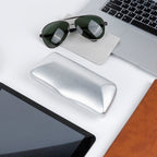 Linkidea Oversized Sunglasses Case, Large Frame Glasses Case for Sunglass, Eyeglasses Travel Bag Compatible with DIOR Missdior B1U EverDior A1U Rayban Aviator Titanium (Silver)