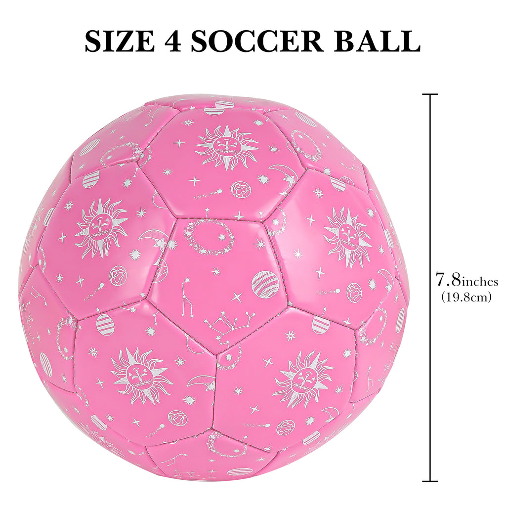 Linkidea Pink Soccer Ball Size 4, Gift for Girls Sports & Outdoor Play