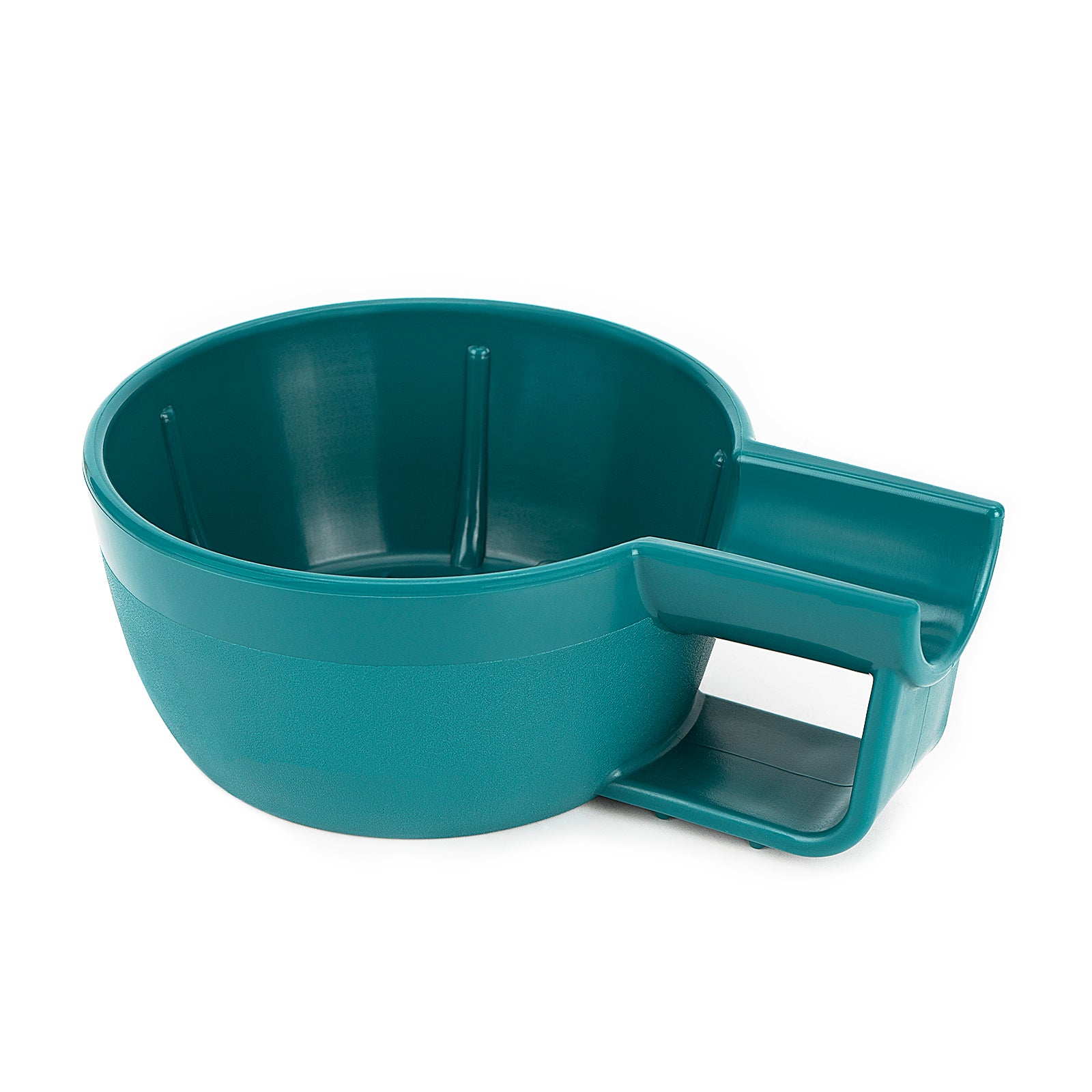 Linkidea Plastic Shaving Soap Bowl with Non-slip Handle, Wide Mouth, Large Capacity, Easier to Lather Ridges, Wet Razor Shave Cream Bowl for Men (Blue)