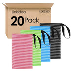 Linkidea 20 Pack Nylon Exfoliating Mesh Soap Bag Bulk Pack, Wholesale Multi-Pack Bar Soap Saver Pouch with Drawstring, Exfoliator Body Scrubber for Bath Shower