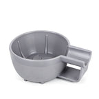 Linkidea Plastic Shaving Soap Bowl with Non-slip Handle, Wide Mouth, Large Capacity, Easier to Lather Ridges, Wet Razor Shave Cream Bowl for Men (Grey)