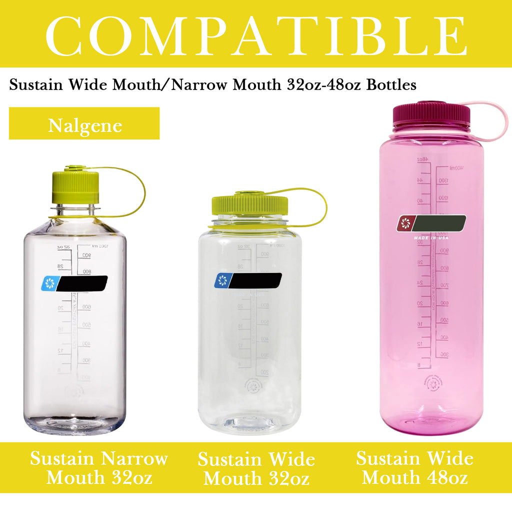 Linkidea 2 Pack Water Bottle Boot Compatible with Nalgene Sustain Wide Mouth 32oz/48oz, Narrow Mouth 32oz, Silicone Anti-Slip Bottle Bottom Bumper Protector (Yellow)