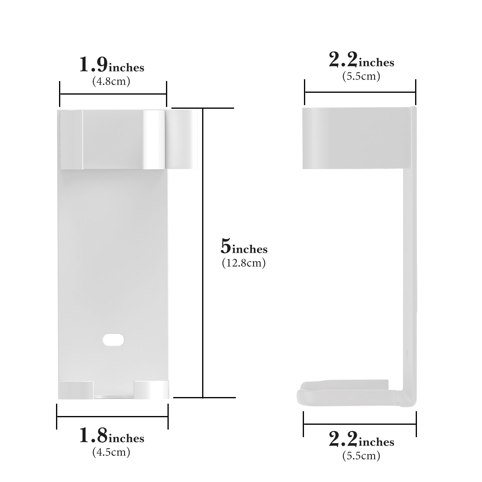 2 Pack Extra Large Curling Iron Holder Wall Mount for Devices Diameter Under 1.77" (4.5CM), Hair Styling Tool Storage Organizer, White Hairdressing Hanging Rack Stand for Flat Irons, Curling Wands