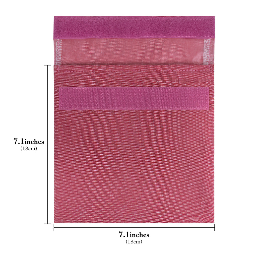 Linkidea 2 Pcs Reusable Snack Bag, Recycled Hook and Loop Packs Pouch for Adult, Leak-Proof Pack It Snack Bag Fits Snacks, Sandwich (Rred, Green)