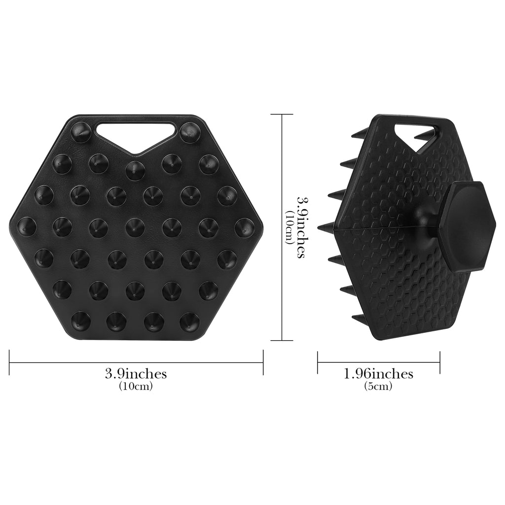 Linkidea Silicone Beard Scrubber, Face Scrubber Exfoliator Deep Cleaning, Hangable Beard Brush for Men (Black)