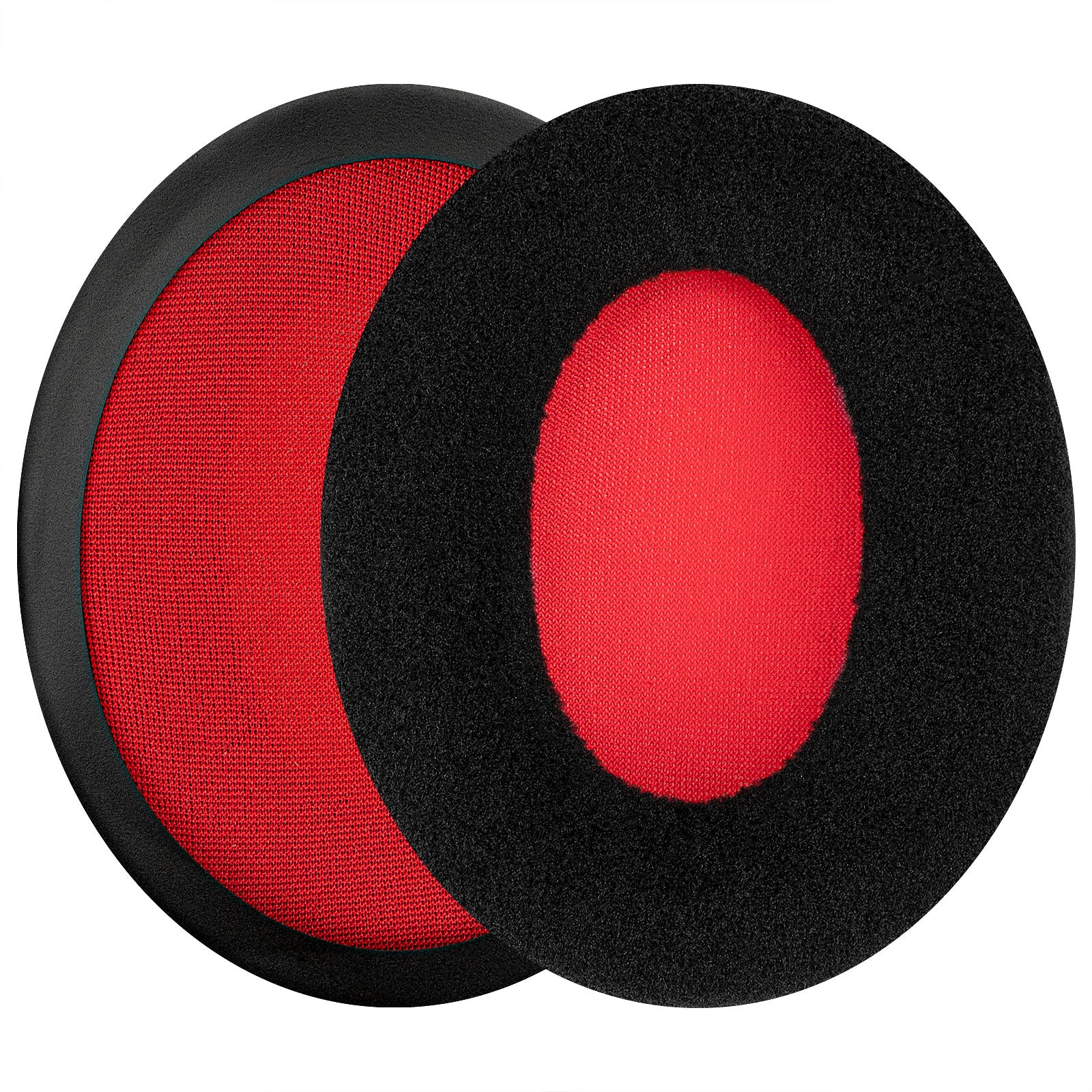 Linkidea Replacement Ear Pads for HyperX Cloud Stinger/Flight/X/II/III/Alpha/Core/Mix Headphones (Velour / Black Red)