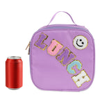 Linkidea Lunch Tote Bag, Cartoon Pattern Lunch Box Bag, Portable Reusable Lunch Box Container for Picnic or Camping, Compatible with B.Box, Sunhanny, Pedeco, QQKO, Xgxn Lunch Box (Purple)
