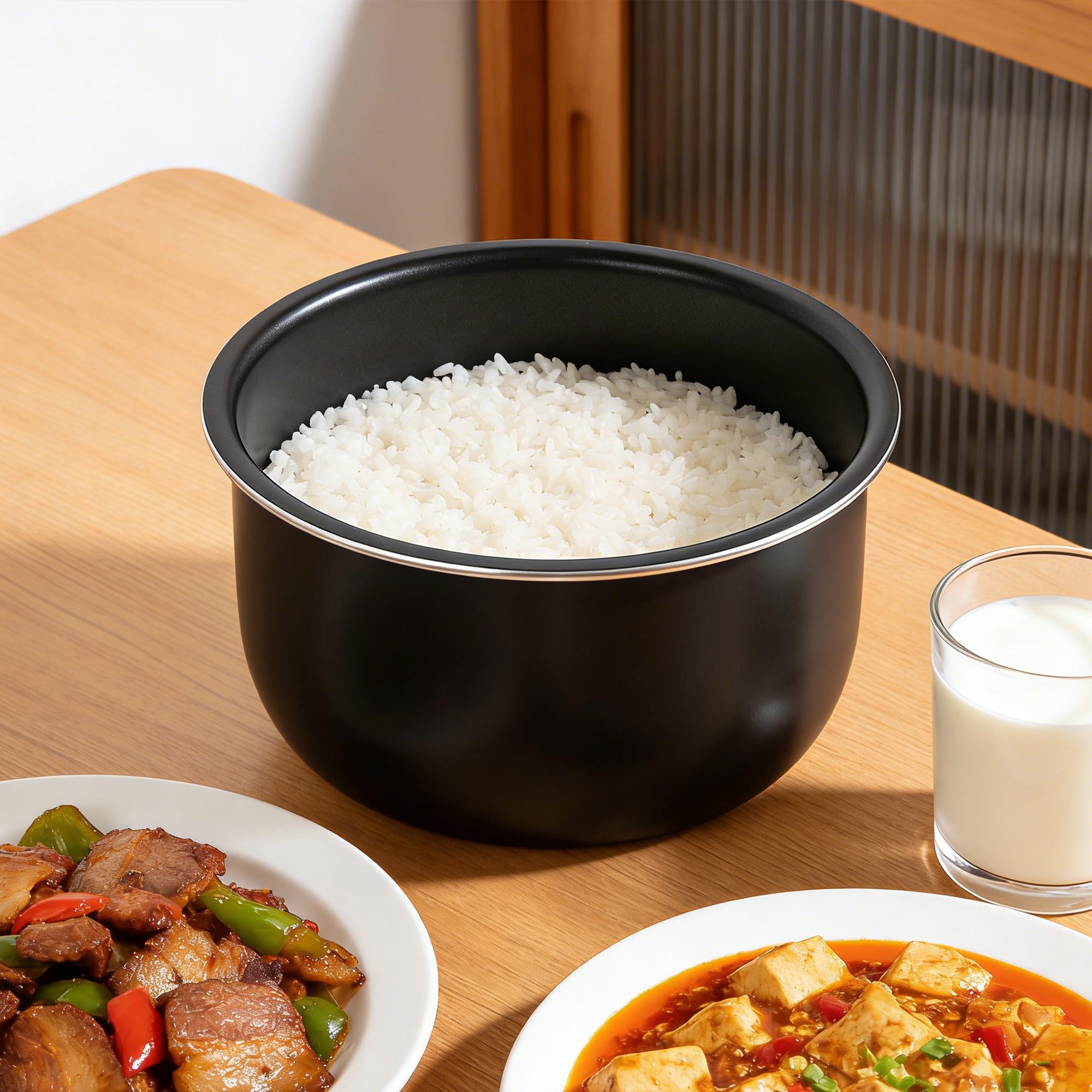 Linkidea Rice Cooker Aluminum Inner Pot Compatible with TOSHIBA RC-5DSTUS(H), Nonstick Replacement Bowl