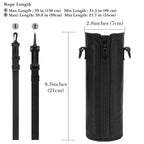 Linkidea Slim Water Bottle Carrier with Shoulder Strap Compatible with Hydro Flask Standard Mouth 18/21/24oz, IRON FLASK, Hard Base Waterbottle Sling Bag Holder, Black
