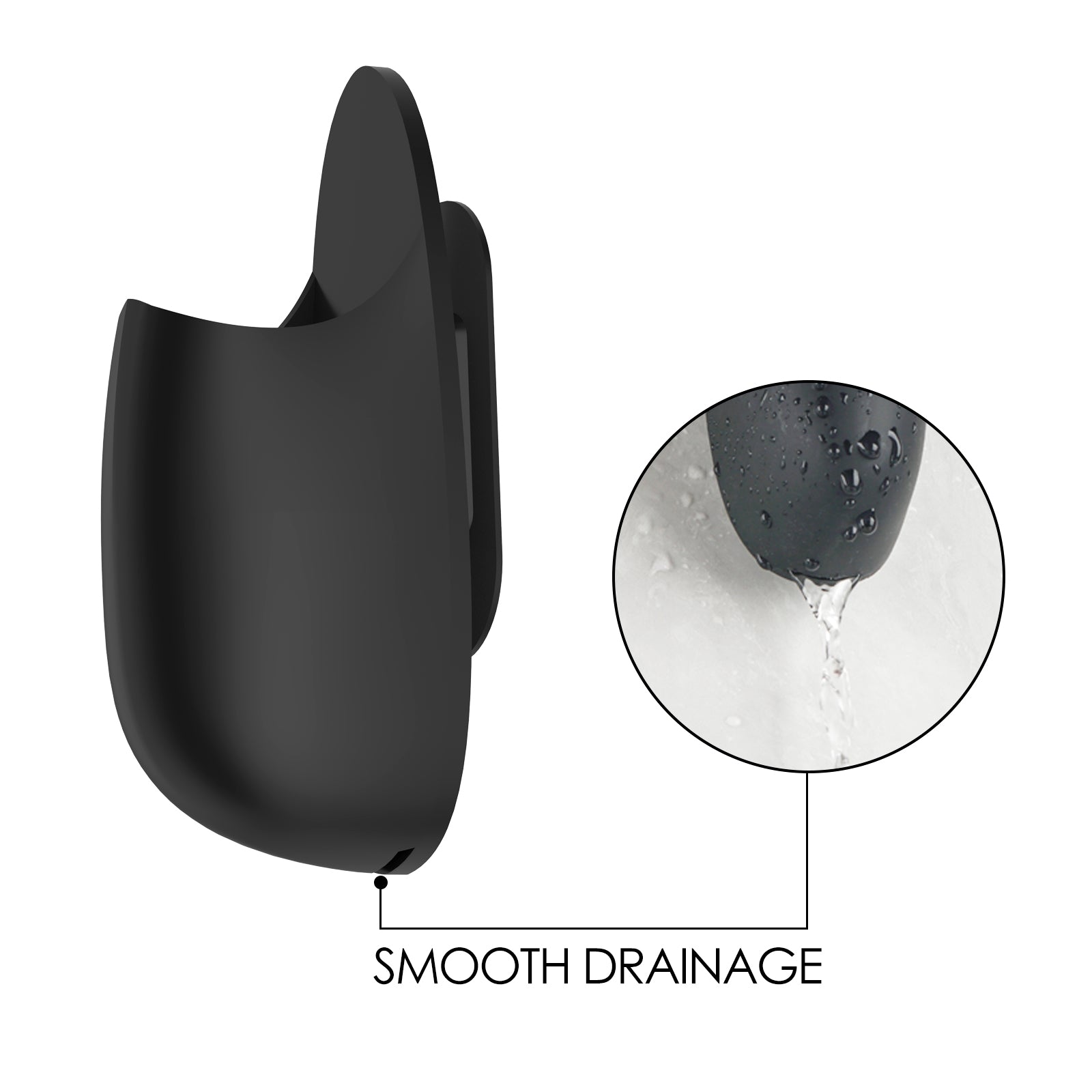 Linkidea 2 Pack Electric Toothbrush Holder Wall Mounted, Silicone Wallmount Power Toothbrush Storage Organizer, Adhesive Tooth Brush Hanger Compatible with Oral-B iO Series 4, Pro 3000(Black)