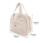 Linkidea Lunch Bag for Women, Fashion Lunch Tote Bag with Zipper, Insulated Lunch Bag Fits Work or Travel, Compatible with Bentgo Classic, Amathley, LOVINA Lunch Boxes (White)