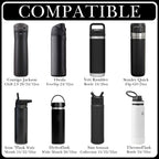 Linkidea Water Bottle Carrier with Strap Compatible with Owala FreeSip 24oz/32oz, IRON FLASK Wide Mouth 32oz, Bottle Shoulder Strap Bag Holder with Phone Pocket (Black)