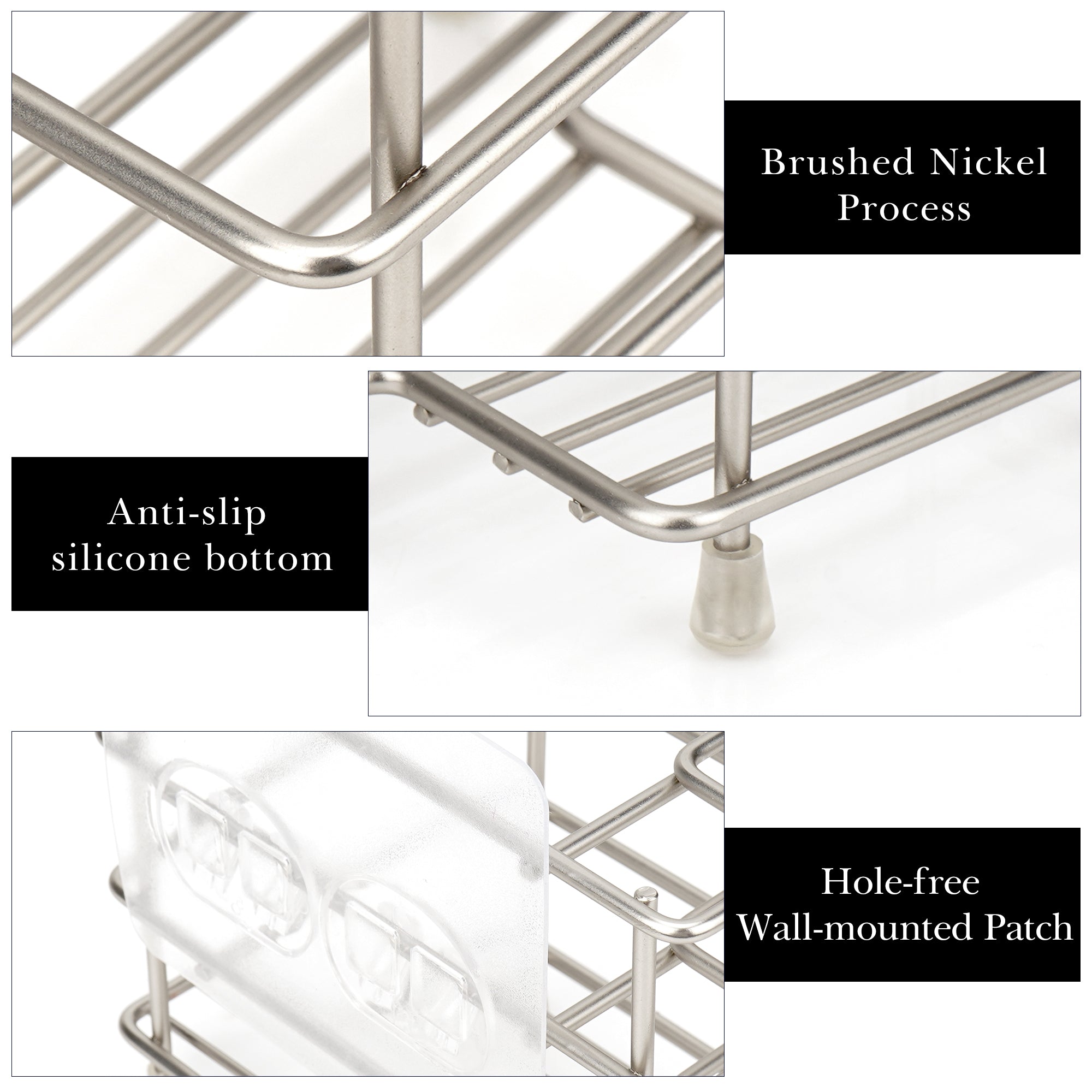 Linkidea Desktop Stainless Steel Razor Holder for Shower, Shaving Can Gel Storage Stand with Non-Slip Base, Compatible with Gillette Fusion ProGlide, NFL Series, Harry's 5 Blade (Silver)