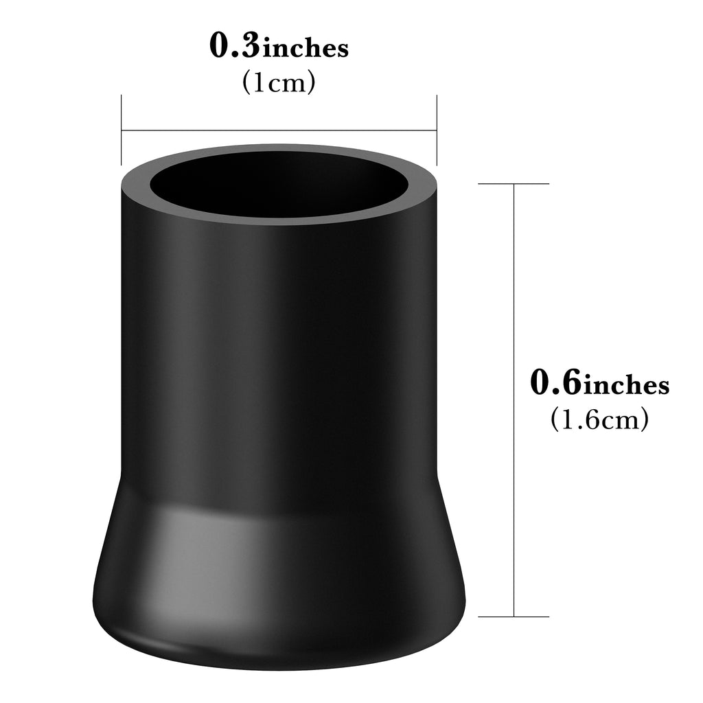 Linkidea 50 Pcs Silicone Pipe Bits for Smoking Pipes, Soft Silicone Bite Guards & Stem Protectors for Small/Medium Classic Pipes, Mouthpiece Clenchers (Black)
