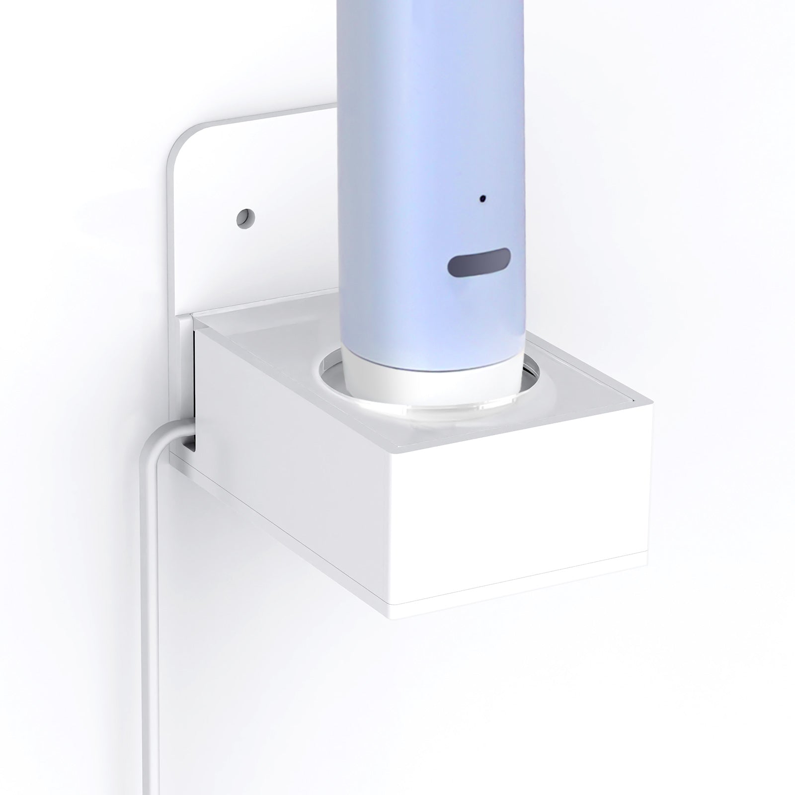 Linkidea Wall Mount Electric Toothbrush Charger Holder, Self Adhesive Tooth Brush Stand for Bathroom, Powered Toothbrush Stand Compatible with Oral-B iO 3/5, Smart Pro (Oval Charger Only)