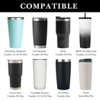 Linkidea 2 Pack Crochet Tumbler Carrier Bag Compatible with YETI Rambler Tumbler 20oz/30oz, Greens Steel Beast, RTIC Tumbler, Handmade Waterbottle Holder with Strap for Insulated Mugs, Black
