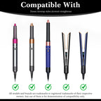 Linkidea Carbon Steel Wall Mounted Curling Iron Holder, Multifunction Hair Tool Storage Stand, Hair Straightener and Plug Organizer Rack Set (Black)