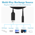 Linkidea 12V Shaver Charger Cable, Replacement USB Power Cord for Electric Razor, Fast Speed USB Charging