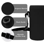 Linkidea Water Bottle Carrier with Strap Compatible with Simple Modern Summit Collection 22oz, Hydro Flask Wide Mouth, Waterbottle Sling Bag Holder with Shoulder Strap (Black)