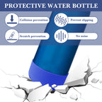 Linkidea 2 Pack Water Bottle Boot Compatible with 17oz ORIGINAL, BJPKPK, MIRA Cascade Cola Shaped Bottles, Silicone Bottle Bottom Sleeve Bumper Protector (Navy Blue)