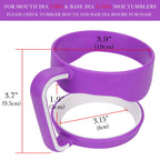Linkidea Tumbler Handle Compatible with 30oz YETI Rambler, OZARK TRAIL Tumbler, Portable Anti Slip Travel Mug Grip, Purple