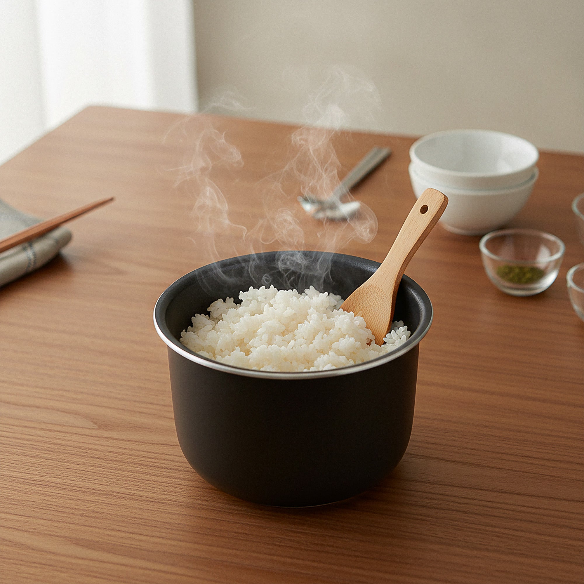Linkidea 1.2L Rice Cooker Aluminum Inner Pot Compatible with COMFEE' CRD12L1B1BPW, Dishwasher Safe, Small 2 Cups Uncooked Replacement Pot Liner