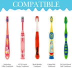 Linkidea 4 Pack Portable Toothbrush Head Cover Cap, Travel Protector Case for Manual Toothbrush, Compatible with Colgate, GUM, Brush Buddies (Multi)