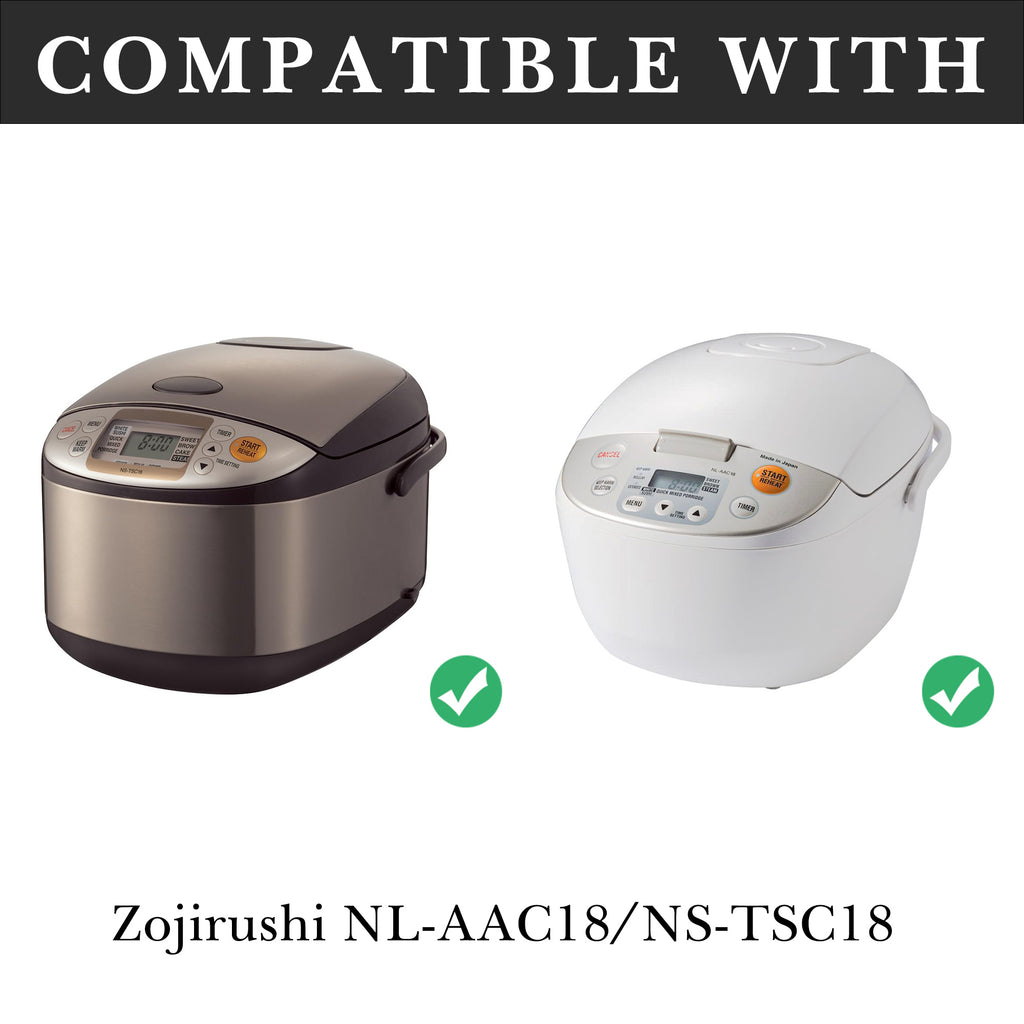 Linkidea Rice Cooker Aluminum Alloy Inner Pot Compatible with Zojirushi NS-TSC18, NL-AAC18, Dishwasher Safe, Replacement Bowl