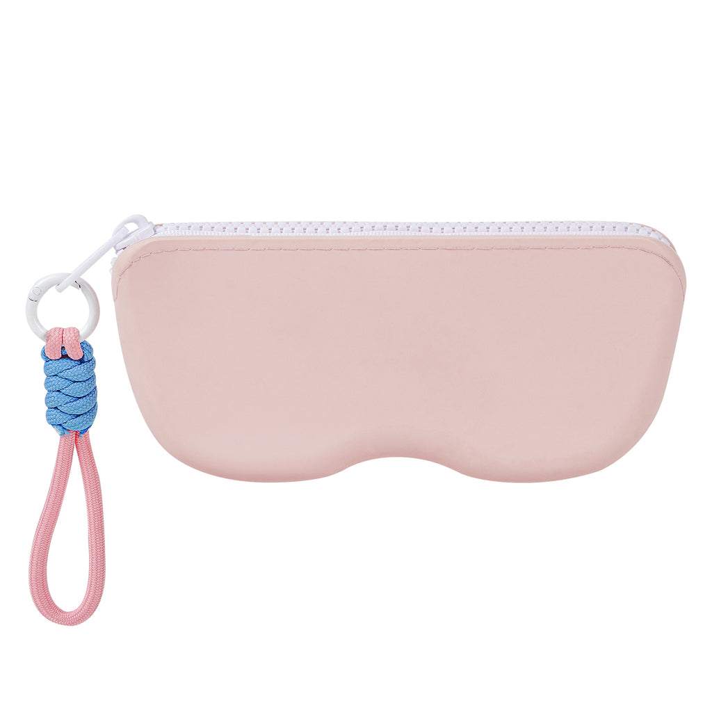 Extra Large Silicone Sunglasses Pouch Case with Hand Strap, Zipper Sun Glasses Eyeglasses Organizer Soft Bag Compatible with CELINE CL40227U Versace VE4395 Gucci GG0595S GG0875S