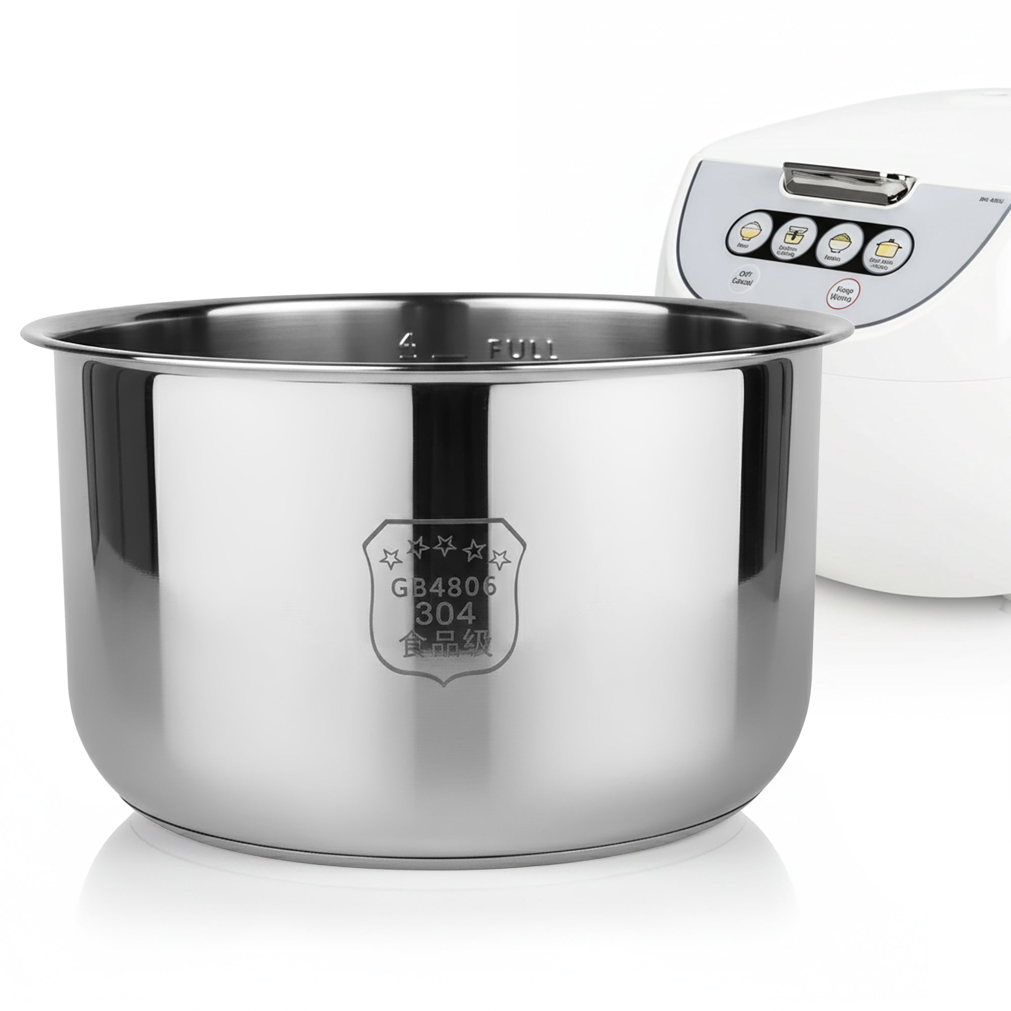 Linkidea Rice Cooker Stainless Steel Inner Pot Compatible with Tiger JBV-A18U, Dishwasher Safe, No Coating Replacement Bowl